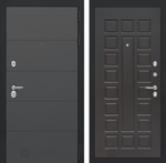 Дверь входная Лабиринт ART Графит 04 - Венге металлическая