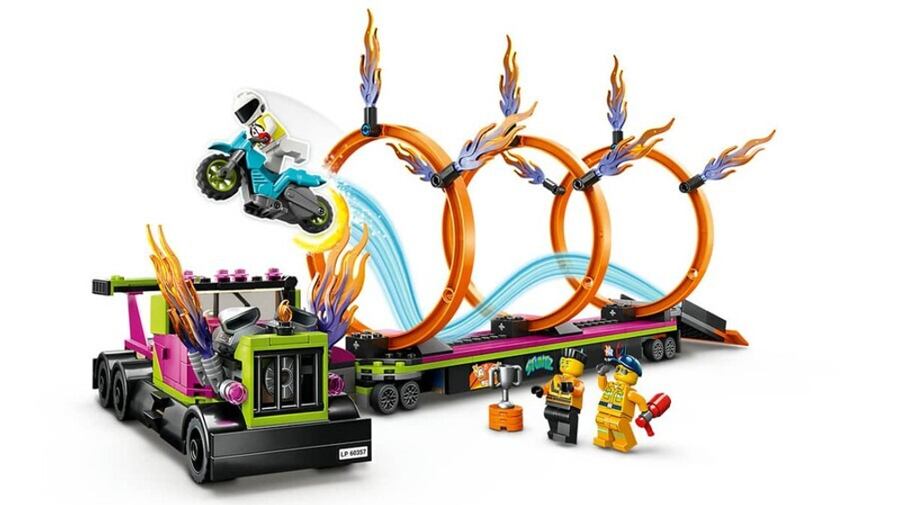 Конструктор LEGO City 60357 Трюковый грузовик и огненное кольцо