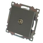 Розетка телевизионная 1-местная (механизм), 75 Ом, 5-862МГц, серия Катрин, графит, GLS00-7108-06 49419