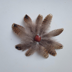 Перья вальдшнепа коричневые 6-9 см. 10 шт.