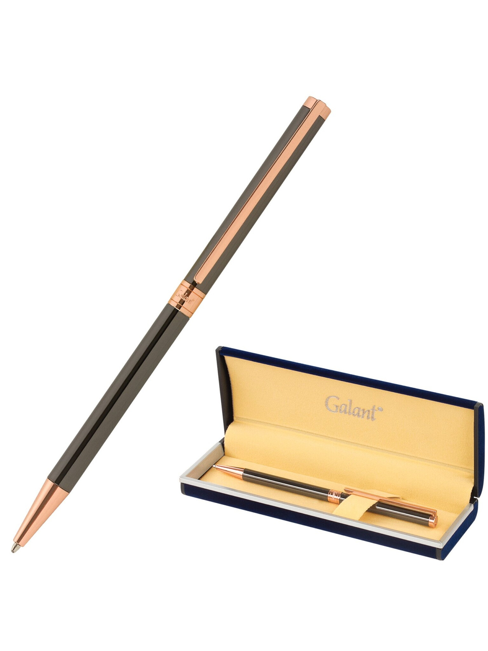 Ручка шариковая Galant "Astron bronze" синяя, 0,7мм, поворотная, подарочная упаковка