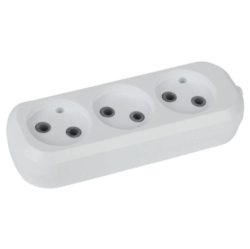 ЭРА Колодка 3 гнезда 10А корпус негорючий PP белый KX-3 3251