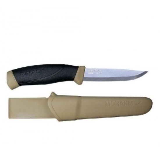 Нож Morakniv Companion Desert, нержавеющая сталь, с желтыми накладками