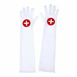 Перчатки длинные белые для костюма Медсестра