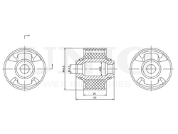 Сайлентблок задний переднего нижнего рычага UNIO RMP-20162