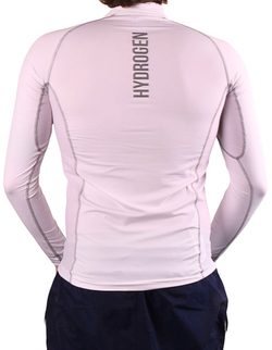 Мужская теннисная футболка теннисная Hydrogen Essential Zipped Second Skin Long-Sleeve - белый
