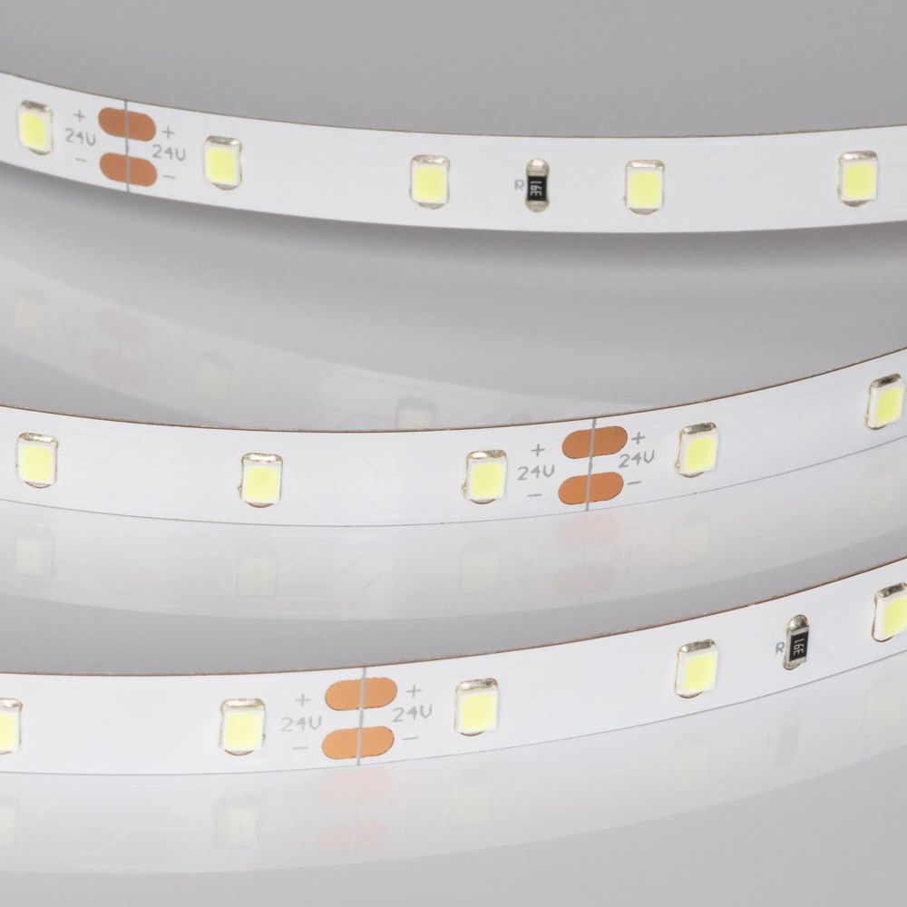 Светодиодная лента RT-A60-8mm 24V Ice Blue (4.8 W/m, IP20, 5m) (Arlight, -) 055376