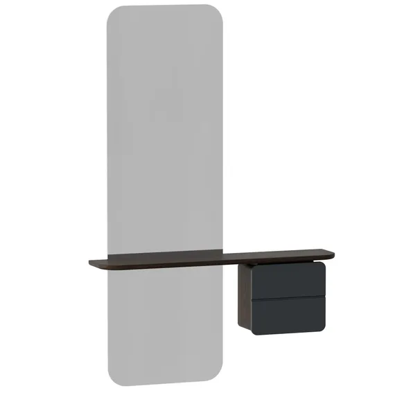 Зеркало со шкафчиком One More Look, черный дуб, антрацит | UMAGE | Дания