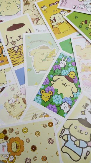 Набор открыток, карточек и наклеек "Помпомпурин / Pompompurin", 188 предметов