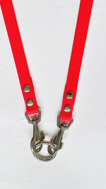 Сворка и поводок для собак из биотан 2 метра/15 мм- 40 см 2 шт. красный