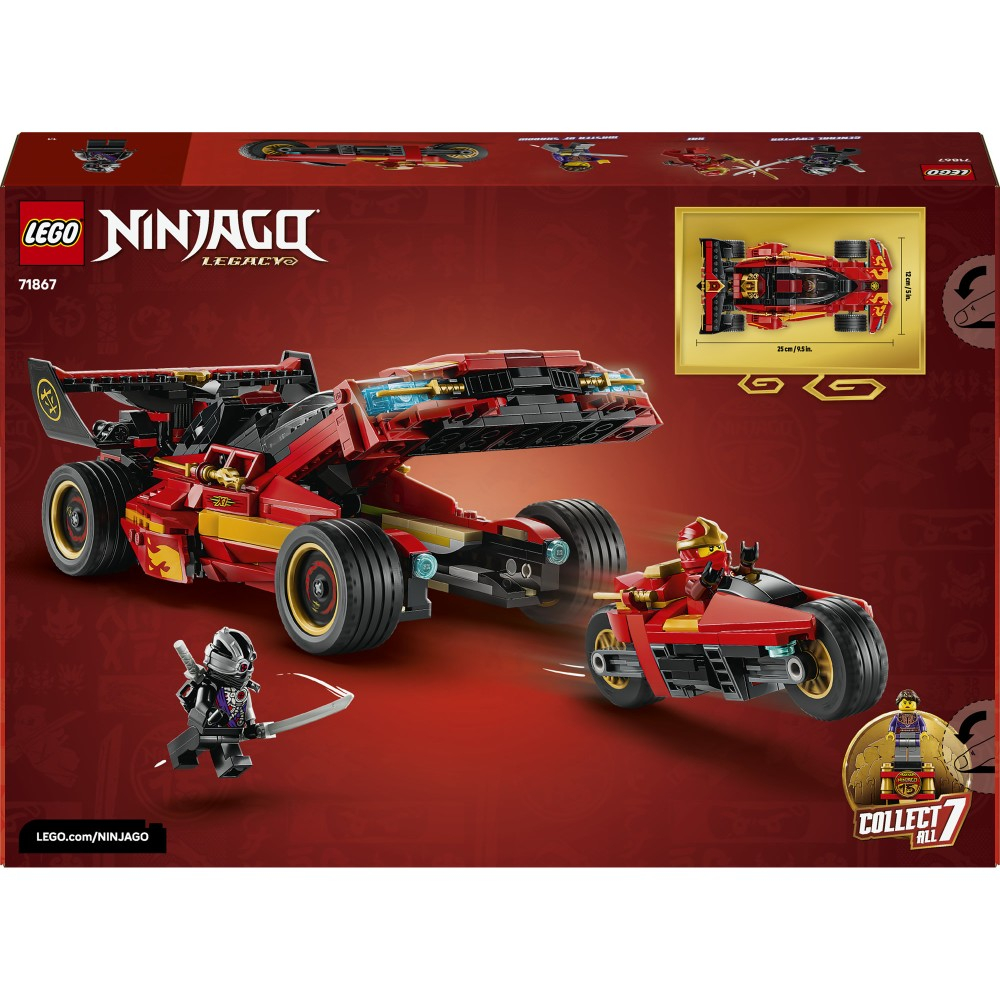 Конструктор LEGO Ninjago 71867 Ниндзя-гонщик X-1: 15-летие Ninjago — фото 12