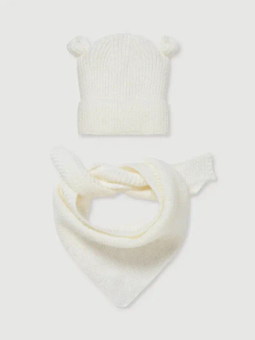 Шапка и шарф Мишка, Молоко