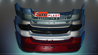 Задний бампер в цвет для Renault Logan 2009-2015