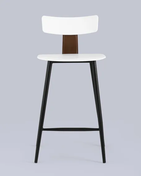 Полубарный стул Ant белый