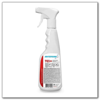 Усиленное кислотное средство мытья и очистки поверхностей в санитарных помещениях 0,5л. №703+. Интерхим