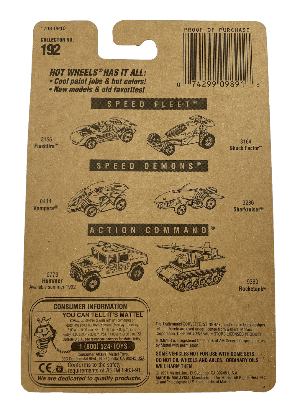 Hot Wheels Gleam Team Corvette Stingray (1992)