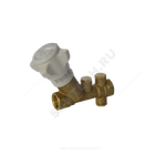 Клапан балансировочный ручной латунь R206B Ду 40 G1 1/2" A Ру25 ВР Kvs=18.5м3/ч без ниппелей Giacomini R206BY017
