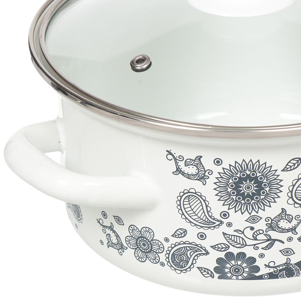 Набор эмалированной посуды 6 пр, кастрюли 2.3,3,4л, Керчь, День и ночь-1-Экстра