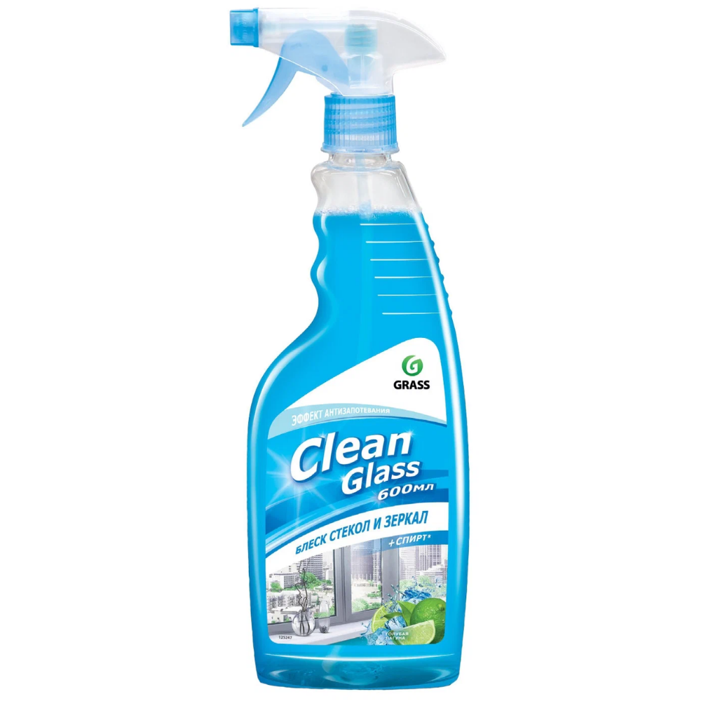 Средство для стекол/зеркал Clean Glass Голубая лагуна 600 мл