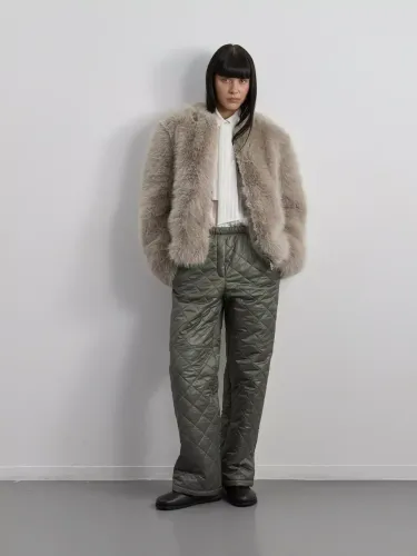 Шуба из экомеха F1