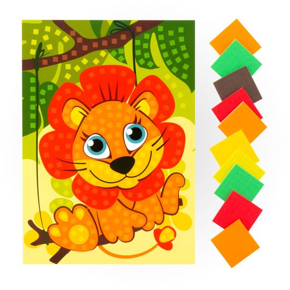 Мягкая мозаика. Большой набор &quot;Львёнок&quot;
