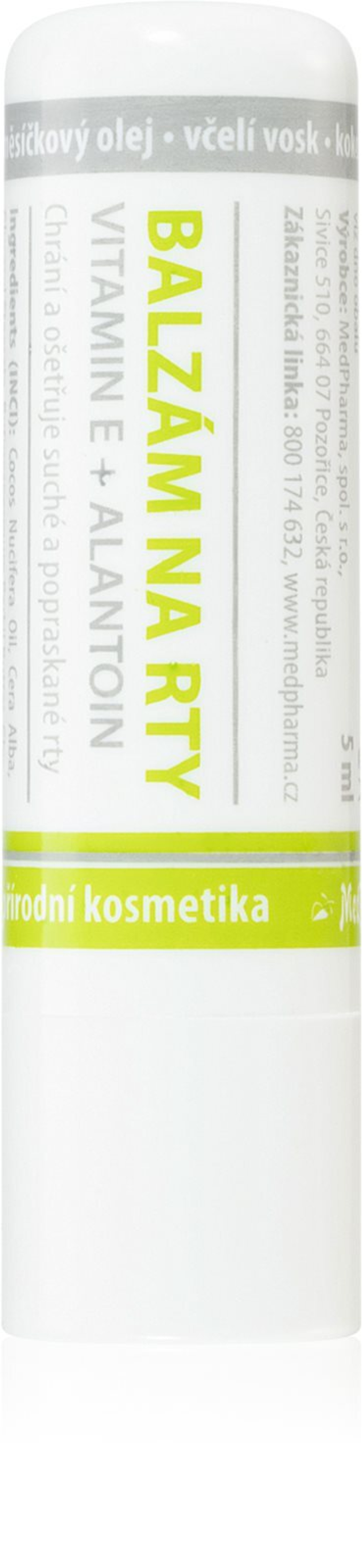 MedPharma Lip balm with vitamin E and allantoin - бальзам для губ с витамином Е /   4,8  g  / GTIN 8594045473407