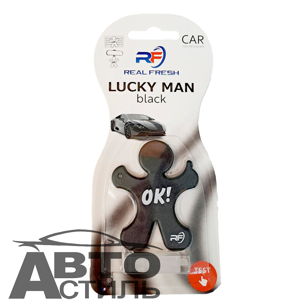 Ароматизатор на обдув REAL Fresh  LUCKY MAN - Блек\Black