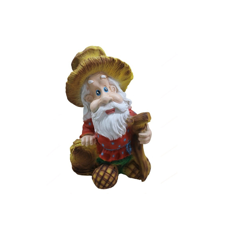 Фигурка садовая Лесовичок с клюшкой 35x31x50см