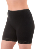 Панталоны из хлопка с эластичным кружевом по ноге (Размер: 4X) (Цвет: грязно-розовый)