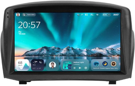 Магнитола для Ford Fiesta MK6 2008-2012 (красный БК, рамка тип 2) - Teyes CC4 монитор 9.2" 2K QLED на Android 14, Snapdragon 680, DSP, CarPlay, 4G SIM-слот