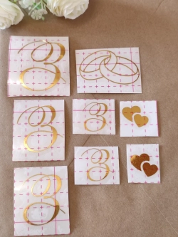 Наклейки свадебные зеркальное золото инициалы " З "