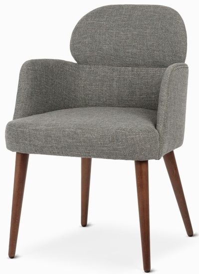 Стул Noma Arm серая ткань и деревянные ножки