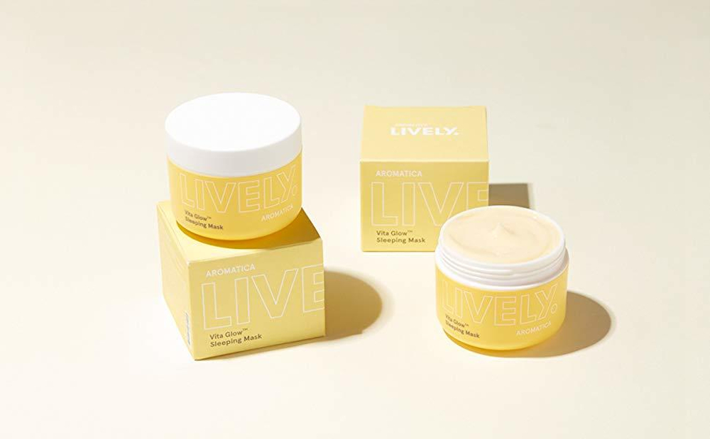 Aromatica lively vita glow sleeping mask - Ночная витаминная маска для сияния и увлажнения
