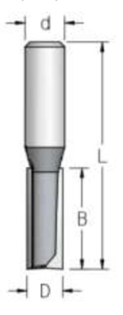 Фреза пазовая  D11 B32 Z2 хвостовик 12_S P251102