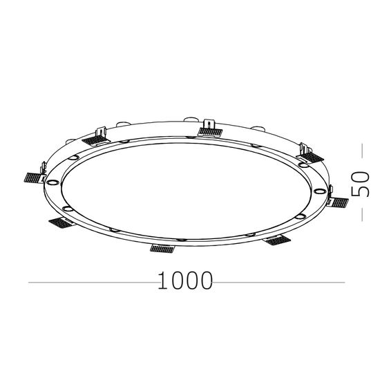 ST706.438.60 Св-к встр. Белый LED 12*5W 3000K 5 400Lm Ra>90 38° IP20 D1 000xH50 220-240V Встраиваемые светильники