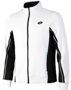 Мужская кофта теннисная Lotto Squadra II Jacket - bright white/all black