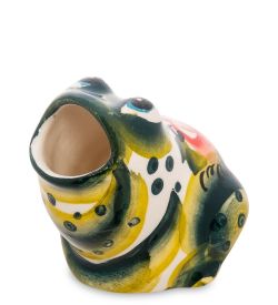 ГЛ- 116 Подставка для зубочисток «Лягушка» цв. (Гжельский фарфор)