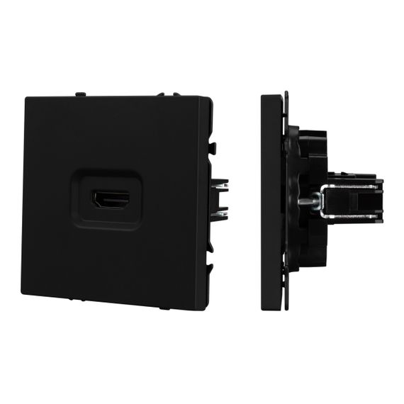 Механизм HDMI розетки SCT-NOBE-MHD1-SFPL-BK Arlight 061841