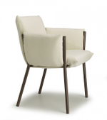 Кресло металлическое c подушками Scab Design Brezza, мокко, слоновая кость