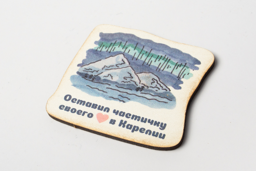 Магниты деревянные «Тёплая Карелия»