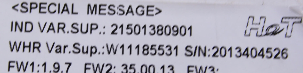 Модуль управления стиральной машины под прошивку 21501380901