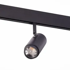 ST357.436.06 Магнитный трековый светильник ZOOM Черный LED 1*6W 3000K 667Lm Ra>80 10-60° IP20 L137xW СКАЙЛАЙН 48V