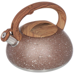 Чайник нерж, 3 л, свист, ручк бакелит, Daniks, корич мр, DSC-8800