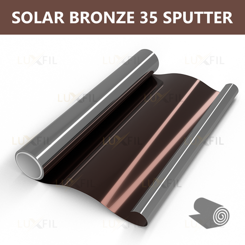 Пленка солнцезащитная зеркальная SOLAR BRONZE 35 LUXFIL, рулон (размер 1,524x30м.)