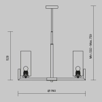 Люстра на штанге Maytoni FORTANO MOD089PL-08BS