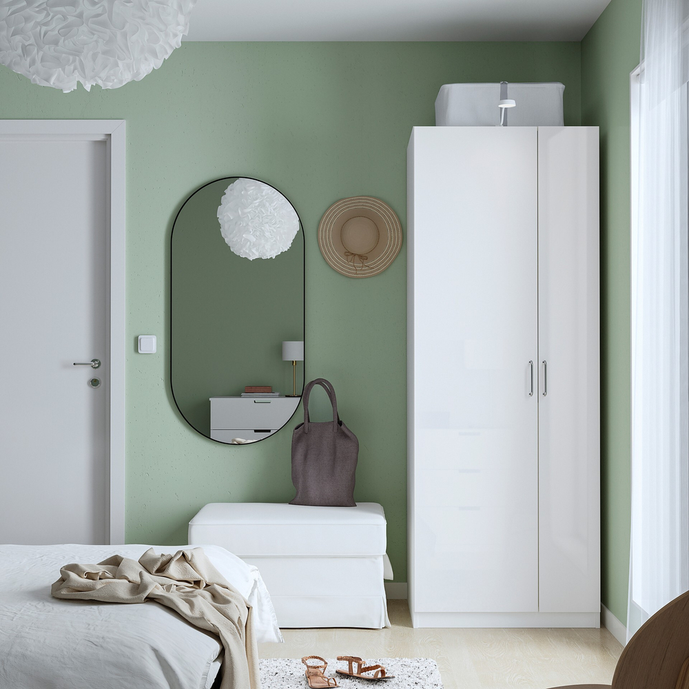 Распашной шкаф FARDAL PAX IKEA комбинация (двухсекционный) (белый)  80*60*260