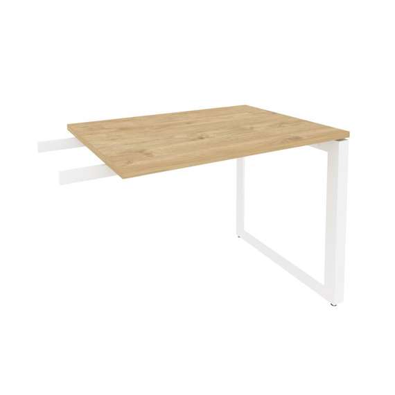 Onix Direct Брифинг-приставка на О-образном м/к O.MO-BR-9 Тиквуд Светлый/Металл Белый 980*720*750