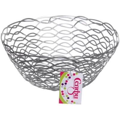 Фруктовница «Brownie» 23*9см волна серая