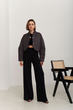 Куртка с объемными рукавами цвета графит