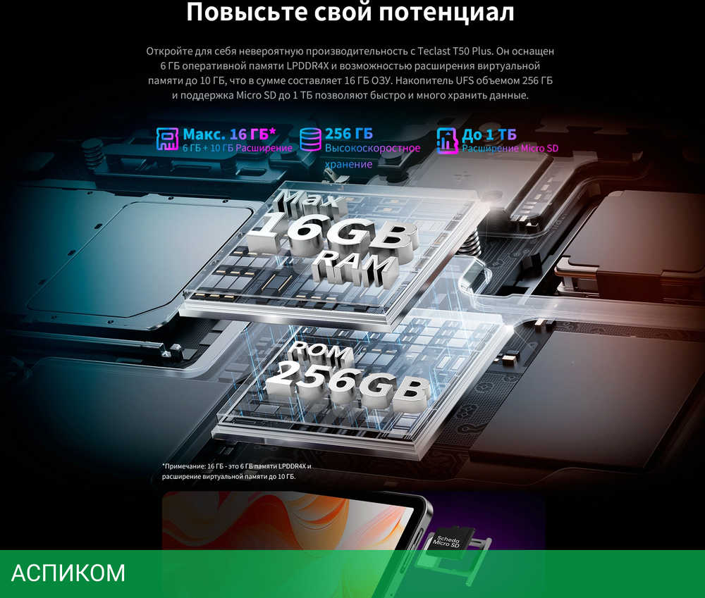 Планшет Teclast T50Plus Tiger T620 6/256Gb серый